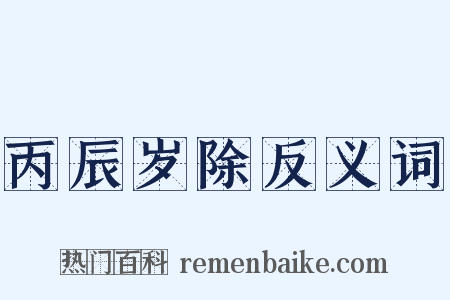 丙辰岁除反义词是什么意思的图片